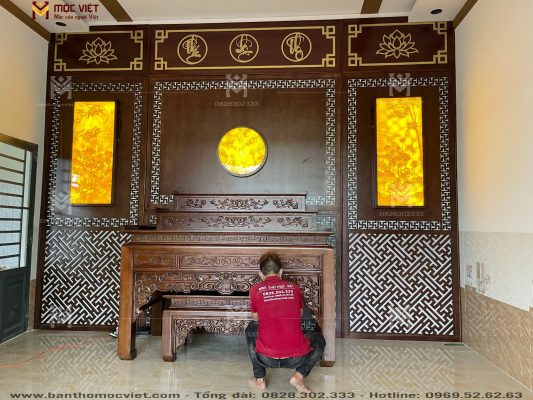Mộc Việt hoàn thiện phòng thờ tư gia tại Long Khánh, Đồng Nai