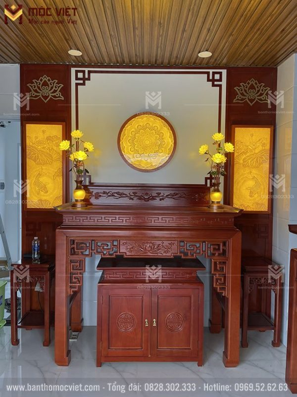 Thiết kế bàn thờ hiện đại cho phòng thờ khách hàng tại Hà Nội