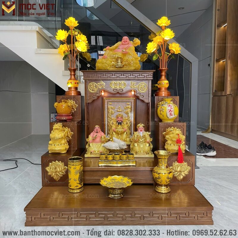 Combo thần tài hiện đại mẫu BTT-3017 22 mẫu combo bàn thờ thần tài được nhiều khách hàng tin dùng