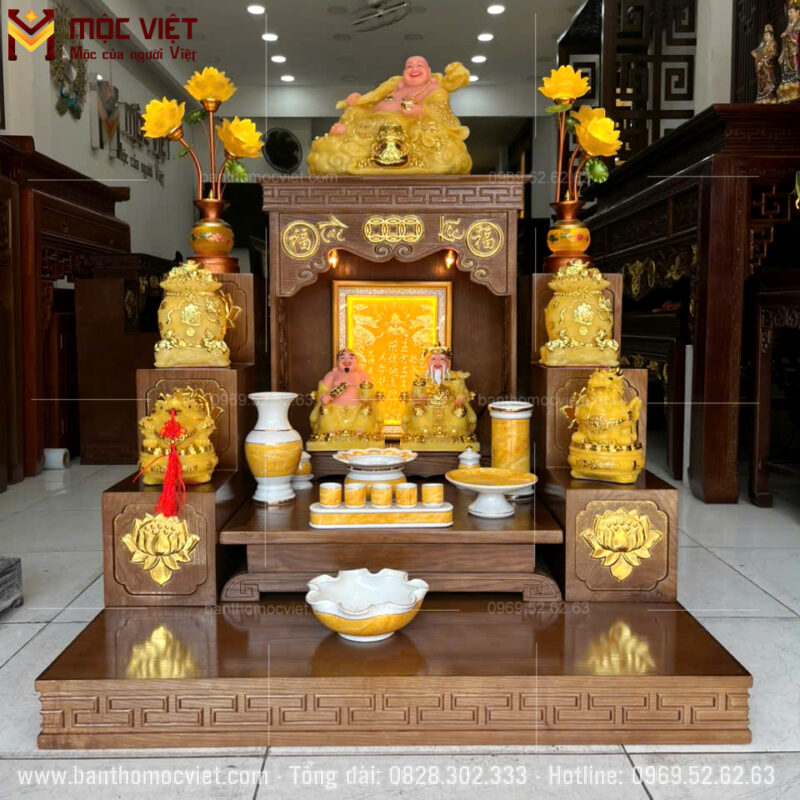 Combo thần tài hiện đại mẫu BTT-3017 10 Mẫu combo bàn thờ thần tài Tài Lộc hiện đại