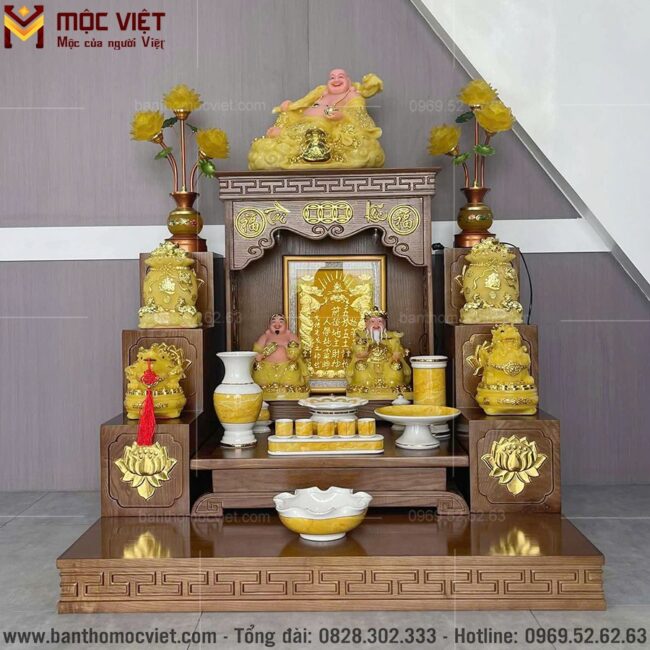 Combo thần tài hiện đại mẫu BTT-3017 9 Combo bàn thờ thần tài đẹp