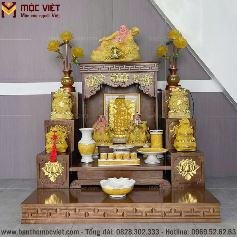 Combo thần tài hiện đại mẫu BTT-3017 14 Combo bàn thờ thần tài đẹp