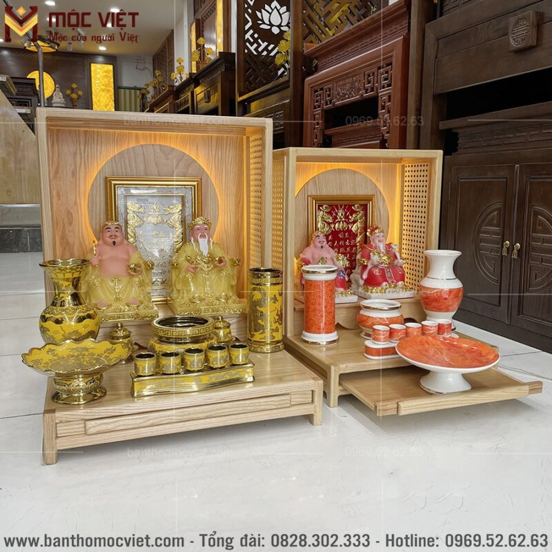 Kích thước đa dạng, dễ dàng bố trí không gian thờ ông địa thần tài