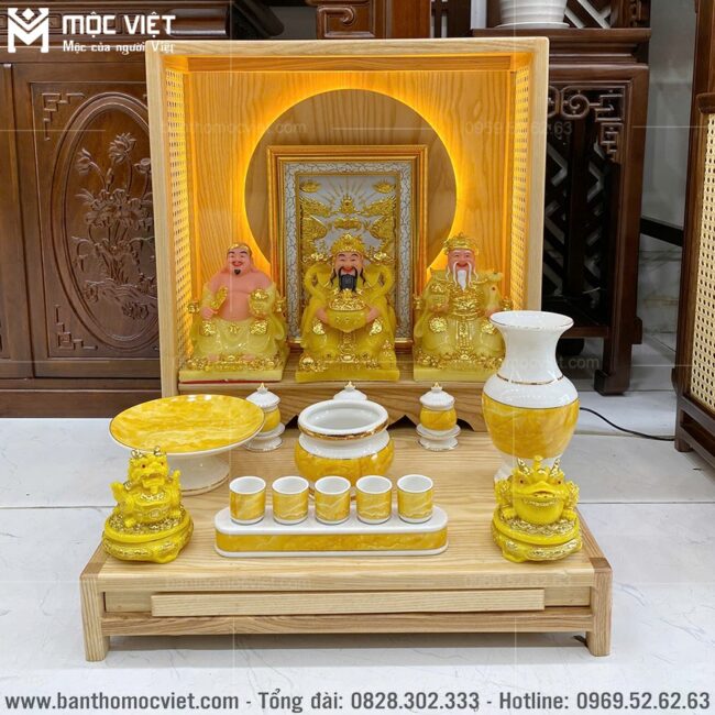 Bàn thờ hào quang màu sáng mẫu mới nhất năm nay