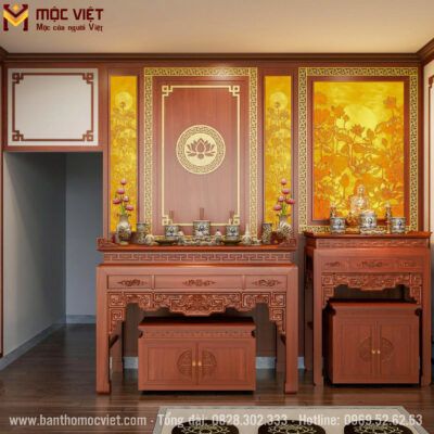 Thiết kế phòng thờ phật và gia tiên đẹp