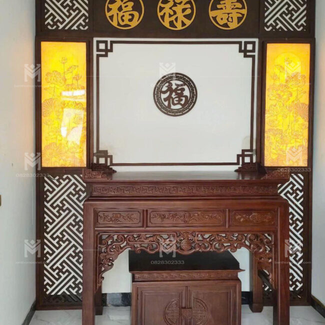 mẫu bàn thờ hiện đại chắc chắn trang nghiêm