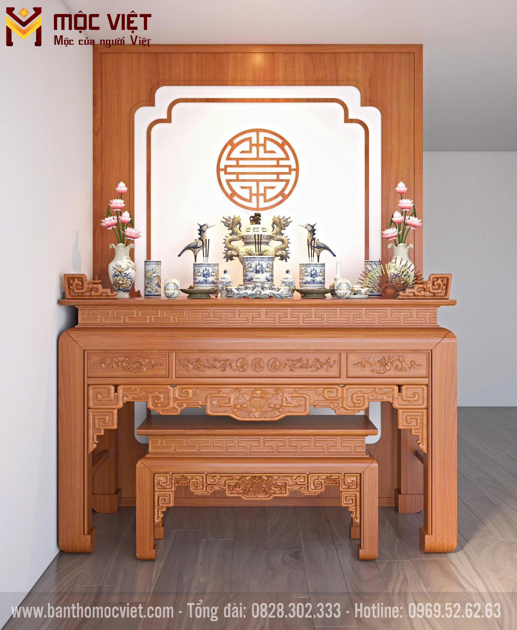 mẫu phòng thờ gia tiên hiện đại